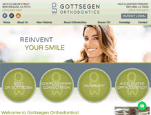 Tablet Screenshot of gottsegenorthodontics.com